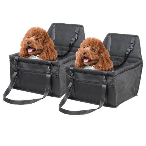 2x Waterproof Pet Booster Car Seat Breathable Mesh Safety Travel Portable Dog Carrier Bag
