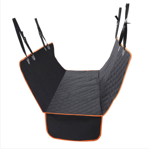 2x 600D Oxford Cloth Waterproof Dog Car Cover Back Seat Protector Hammock Pet Mat Black - Image 2