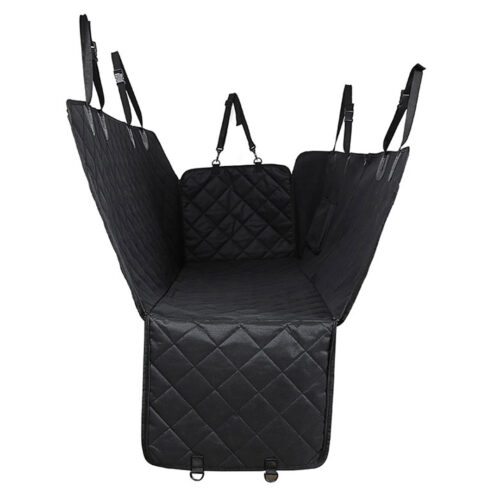 2x 600D Oxford Cloth Waterproof Dog Car Cover Back Seat Protector Hammock Non-Slip Pet Mat Black - Image 6