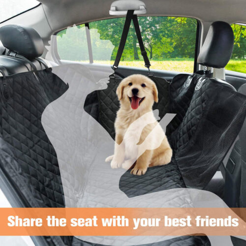 2x 600D Oxford Cloth Waterproof Dog Car Cover Back Seat Protector Hammock Non-Slip Pet Mat Black - Image 9