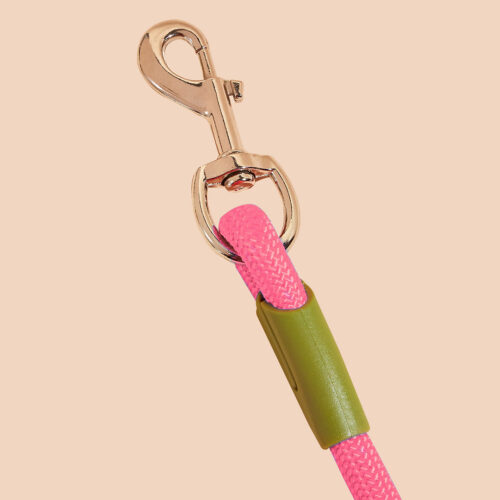 220cm Hands-Free Rope Pet Cat Dog Puppy Double Ended Leash Pink - Image 5
