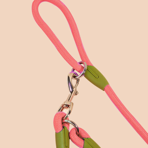 220cm Hands-Free Rope Pet Cat Dog Puppy Double Ended Leash Pink - Image 6