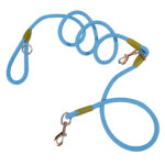 220cm Hands-Free Rope Pet Cat Dog Puppy Double Ended Leash Blue