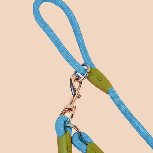 220cm Hands-Free Rope Pet Cat Dog Puppy Double Ended Leash Blue - Image 6