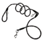 220cm Hands-Free Rope Pet Cat Dog Puppy Double Ended Leash Black