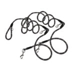2x 220cm Hands-Free Rope Pet Cat Dog Puppy Double Ended Leash Black
