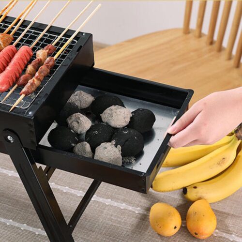 60cm Portable Folding Thick Box Charcoal Grill for Outdoor BBQ Camping - Image 3