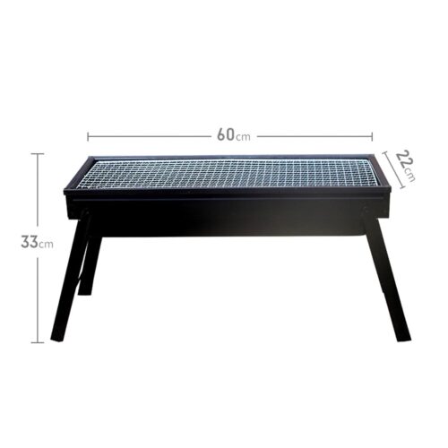 60cm Portable Folding Thick Box Charcoal Grill for Outdoor BBQ Camping - Image 6