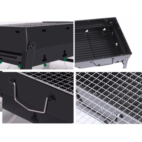 2x Portable Mini Folding Thick Box Charcoal Grill for Outdoor BBQ Camping - Image 5