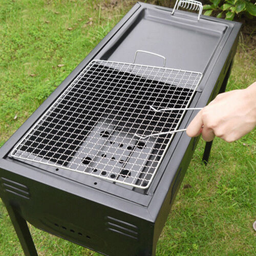 2x 66cm Portable Folding Thick Box Charcoal Grill for Outdoor BBQ Camping - Image 6