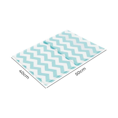 Pawz Pet Cooling Mat Dog Cat Gel Non-Toxic Bed Cool Summer Pad Rug Blue 40x50cm - Image 3