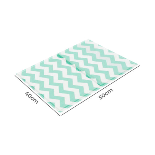 Pawz Pet Cooling Mat Dog Cat Gel Non-Toxic Bed Cool Summer Pad Rug Green 40x50cm - Image 3