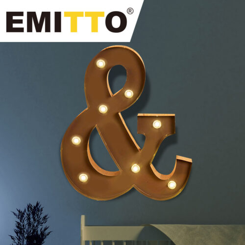 Metal '&' Alphabet LED Letter Light Light Up Standing Hanging Marquee Desk Decor - Image 7