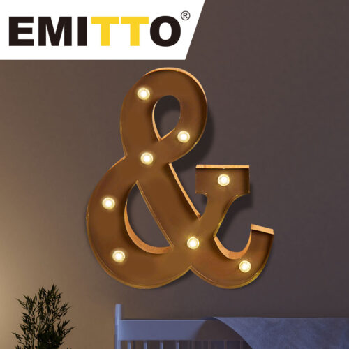 Metal '&' Alphabet LED Letter Light Light Up Standing Hanging Marquee Desk Decor - Image 8