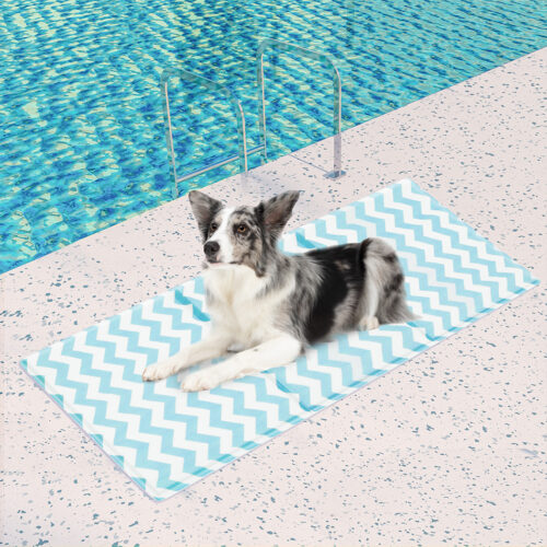 Pawz Pet Cooling Mat L Large Dog Cat Summer Cool Bed Floor Pad Blue 50x90cm - Image 8