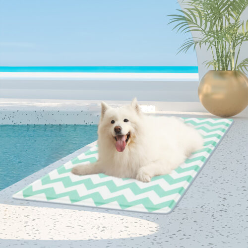Pawz Pet Cooling Mat L Large Dog Cat Summer Cool Bed Floor Pad Green 50x90cm - Image 7