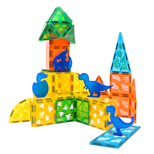 Bopeep Magnetic Tiles Blocks Dinosaur Toys Building Play for Kids STEM Learning