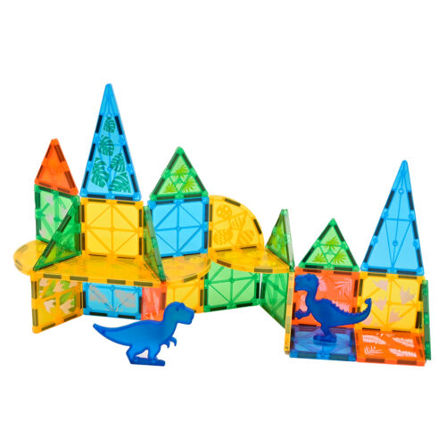 Bopeep Magnetic Tiles Blocks Dinosaur Toys Building Play for Kids STEM Learning - Image 2
