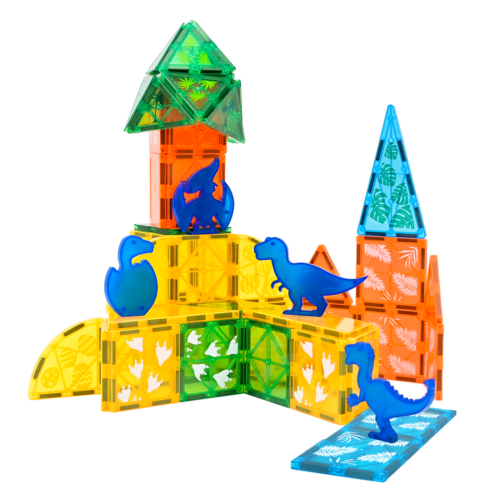 Bopeep Magnetic Tiles Blocks Dinosaur Toys Building Play for Kids STEM Learning - Image 9