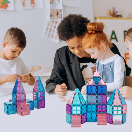 Bopeep Magnetic Tiles Blocks Frozen Toys Building Play for Kids STEM Learning - Image 7
