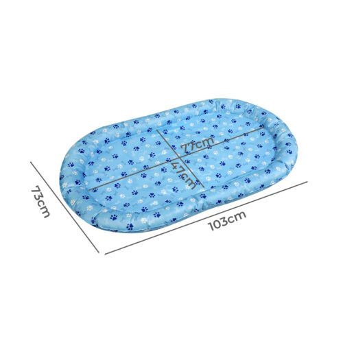 Pawz Pet Self Cooling Mat Dog Water Bed Ice Mattress Pad Gel Blue Large 73x103cm - Image 3
