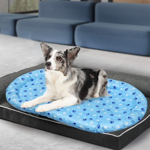 Pawz Pet Self Cooling Mat Dog Water Bed Ice Mattress Pad Gel Blue Large 73x103cm - Image 8