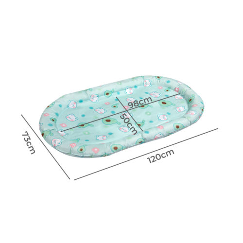 Pawz Pet Cooling Mat Dog Water Bed Ice Mattress Pad Gel Green Large 73x103cm - Image 3
