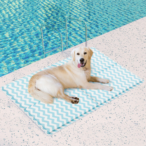 Pawz Pet Self Cooling Mat Dog Water Bed Ice Mattress Pad Gel Blue XL 80x120cm - Image 8