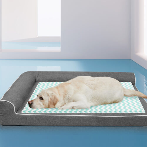 Pawz Pet Cooling Mat Dog Water Bed Ice Mattress Pad Gel Green XL Large 80x120cm - Image 8