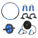 Centra Exercise Roller Wheels Set Hula Hoop Push Up Bars Hand Grip Home Gym Fitness