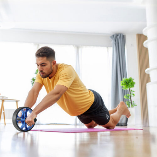 Centra Exercise Roller Wheels Set Hula Hoop Push Up Bars Hand Grip Home Gym Fitness - Image 8