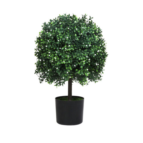 2x Lambu Artificial Boxwood Topiary Ball Tree in Pot Lifelike Fake Plants Decor Indoor - Image 2