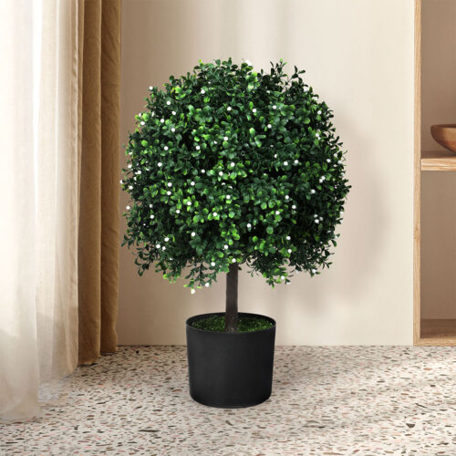 2x Lambu Artificial Boxwood Topiary Ball Tree in Pot Lifelike Fake Plants Decor Indoor - Image 8