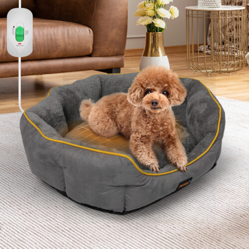 PaWz Electric Pet Heater Bed Heated M Grey Medium - Image 7