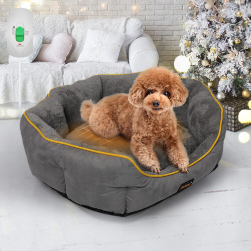 PaWz Electric Pet Heater Bed Heated M Grey Medium - Image 8
