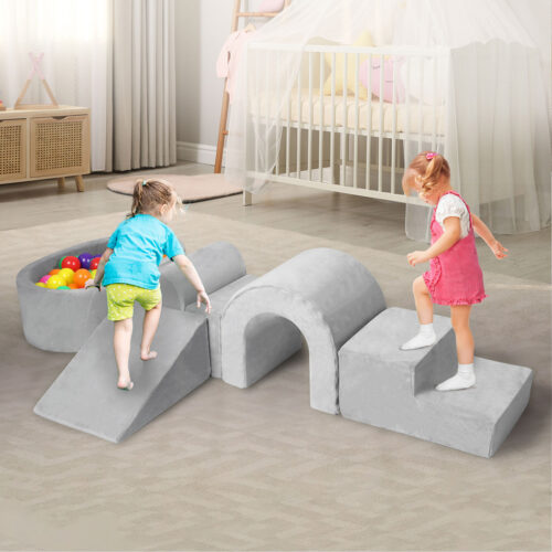 Bopeep Kids Foam Blocks Play Set Pit Climb Crawl Slide Soft Toddlers Toys Indoor - Image 7