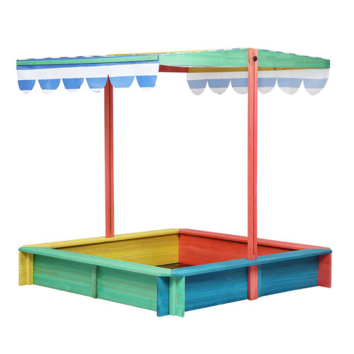 Bopeep Kids Wooden Sandbox 120X120CM - Image 2
