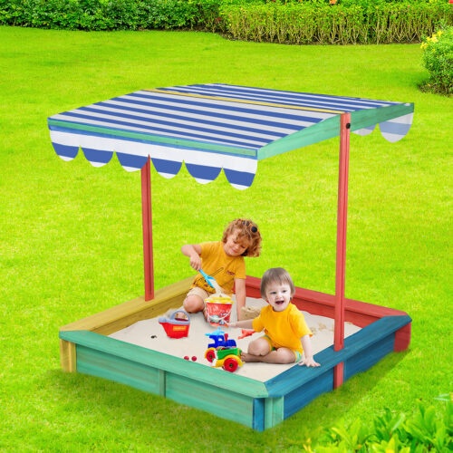 Bopeep Kids Wooden Sandbox 120X120CM - Image 7