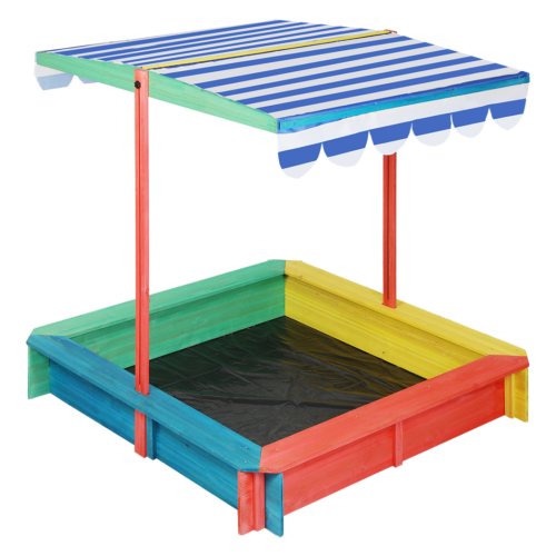 Bopeep Kids Wooden Sandbox 120X120CM - Image 9