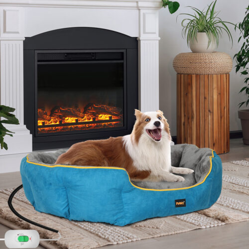 PaWz Electric Pet Heater Bed Heated XL Blue X-Large - Image 8