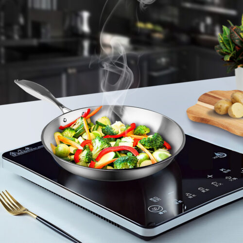 Stainless Steel Fry Pan 26cm Frying Pan Top Grade Induction Cooking FryPan - Image 4