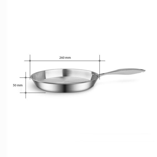 Stainless Steel Fry Pan 26cm Frying Pan Top Grade Induction Cooking FryPan - Image 8