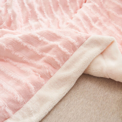 Throw Blanket Warm Cozy Double Sided Thick Flannel Fleece Bed Sofa Comforter Pink - Image 7