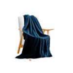 Throw Blanket Warm Cozy Double Sided Thick Flannel Fleece Bed Sofa Comforter Dark Blue
