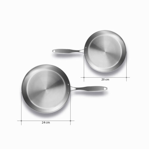 Stainless Steel Fry Pan 20cm 26cm Frying Pan Top Grade Induction Cooking - Image 8