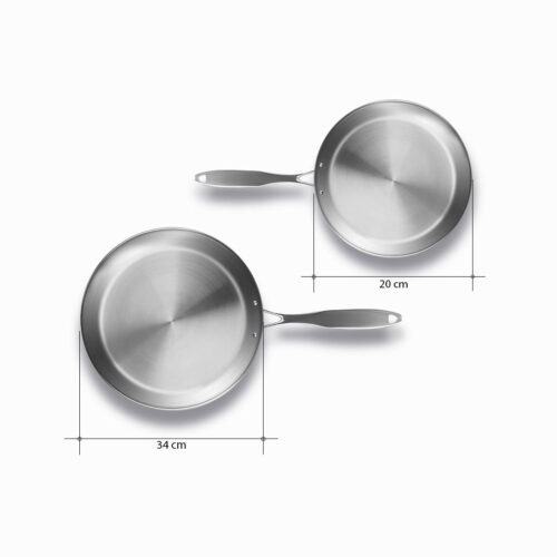 Stainless Steel Fry Pan 20cm 34cm Frying Pan Top Grade Skillet Induction Cooking FryPan - Image 8