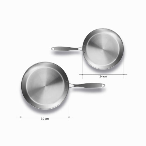 Stainless Steel Fry Pan 24cm 30cm Frying Pan Top Grade Induction Cooking - Image 8