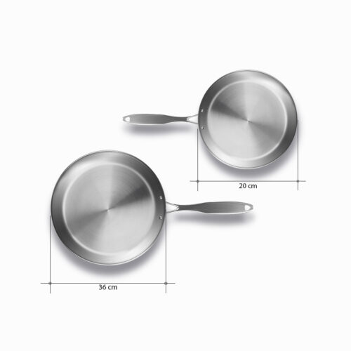 Stainless Steel Fry Pan 20cm 36cm Frying Pan Top Grade Induction Cooking - Image 8