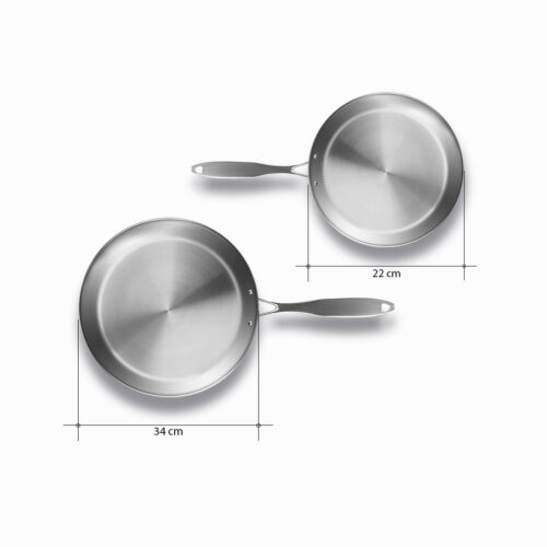 Stainless Steel Fry Pan 22cm 34cm Frying Pan Top Grade Skillet Induction Cooking FryPan - Image 8