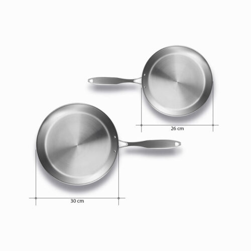 Stainless Steel Fry Pan 26cm 30cm Frying Pan Top Grade Induction Cooking - Image 8